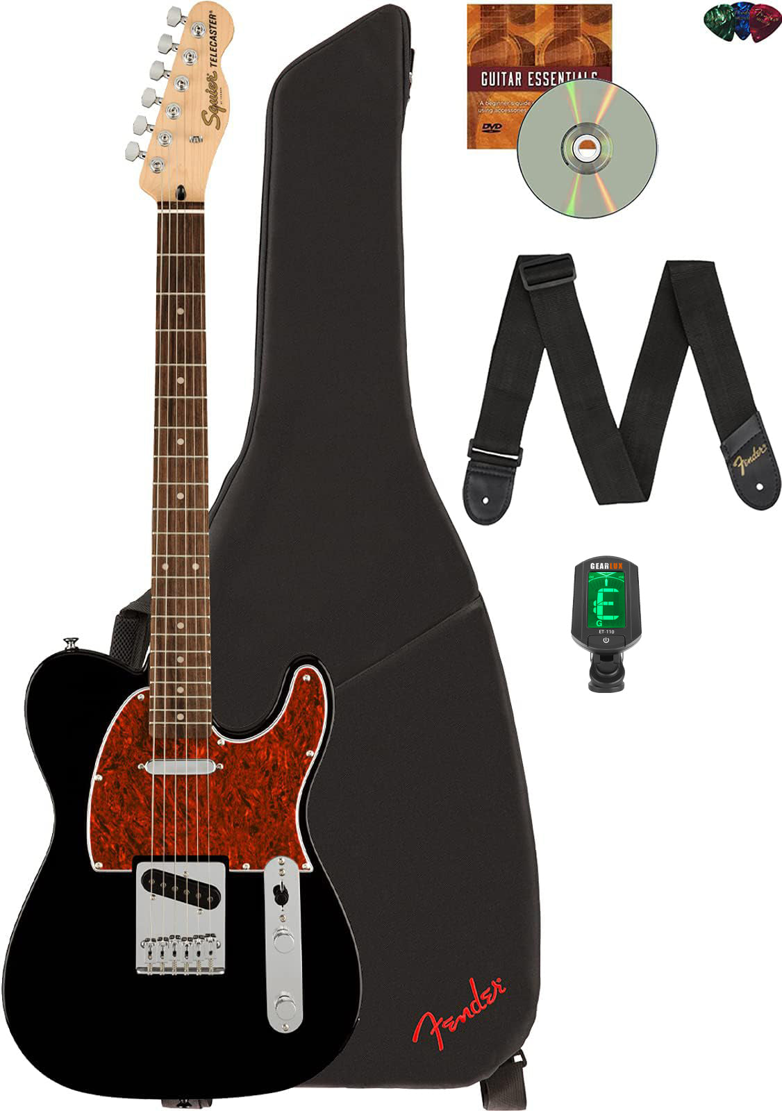 Fender Squier Affinity Telecaster - Black w/ Gig Bag – Austin Bazaar