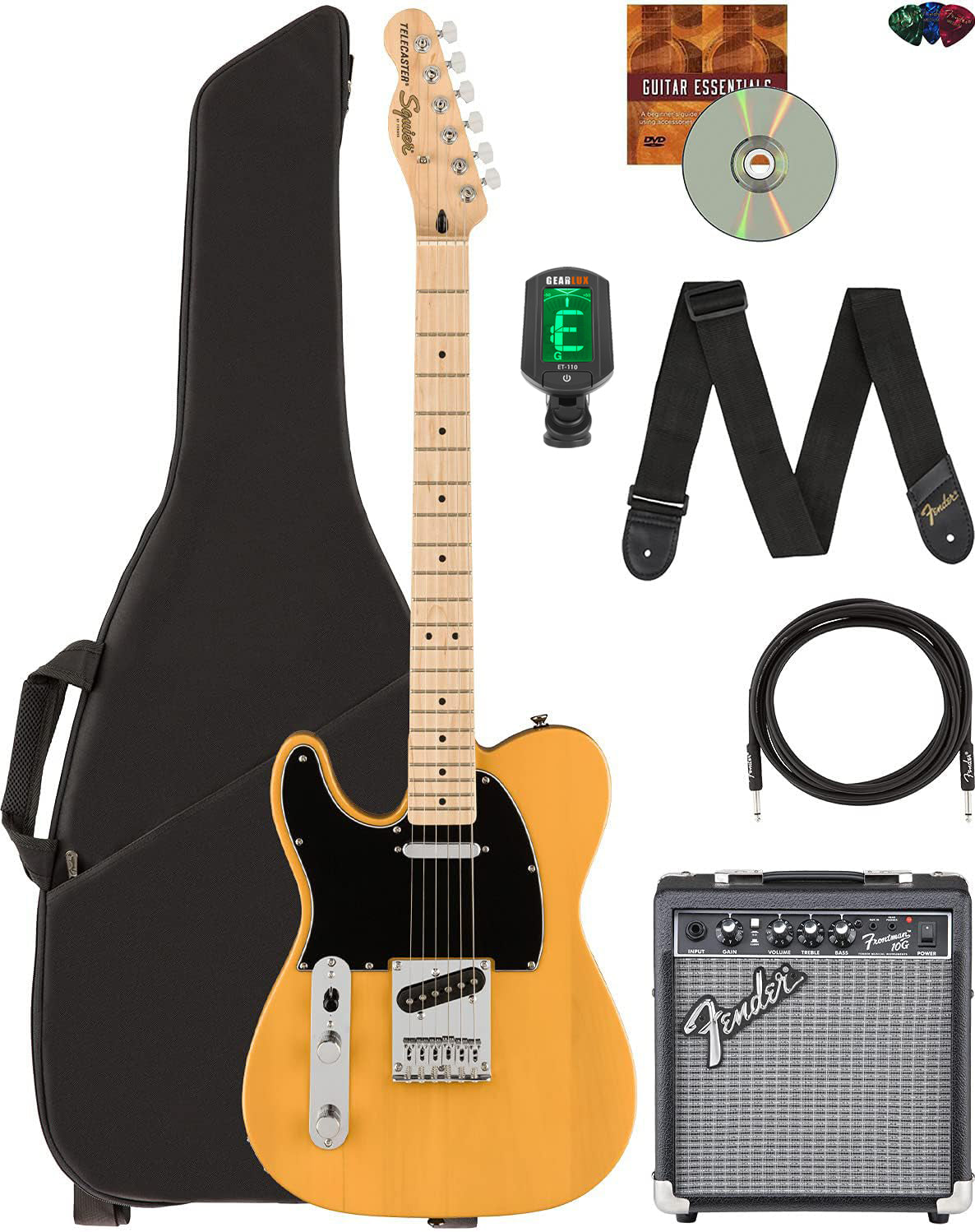 Fender Squier Affinity Telecaster, Left Handed - Butterscotch Blonde w/ Frontman 10G Amplifier