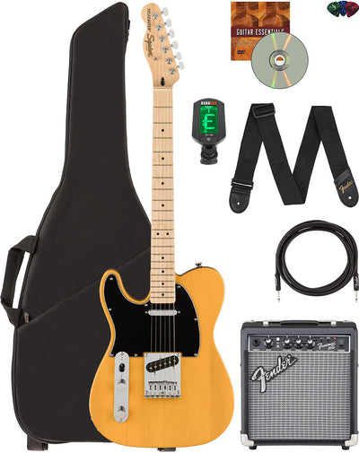 Fender Squier Affinity Telecaster, Left Handed - Butterscotch Blonde w/ Frontman 10G Amplifier