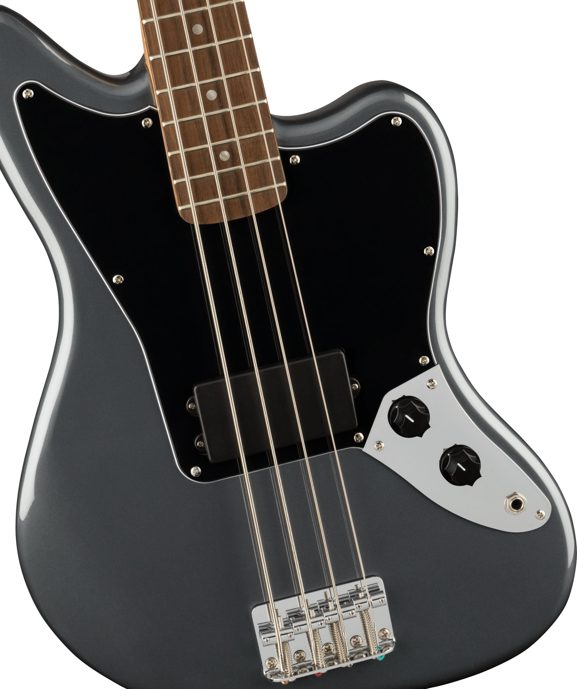 Fender Squier Affinity Jaguar Bass H - Charcoal Frost Metallic w/ Gig Bag