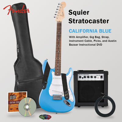 Fender Squier Stratocaster - California Blue w/ Amplifier