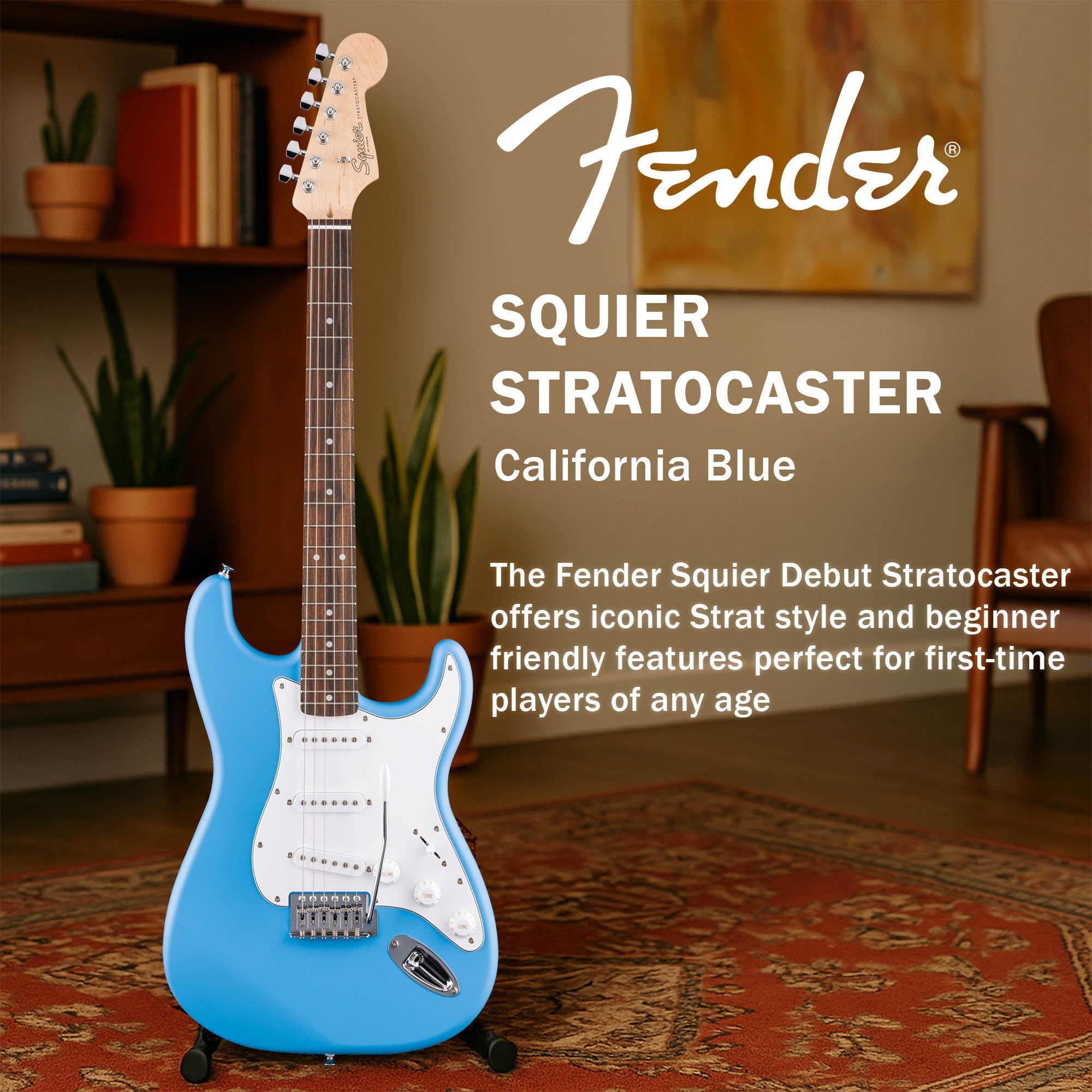 Fender Squier Stratocaster - California Blue w/ Amplifier – Austin