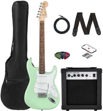 Fender Squier Stratocaster - Surf Green w/ Amplifier