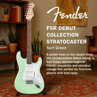Fender Squier Stratocaster - Surf Green w/ Amplifier