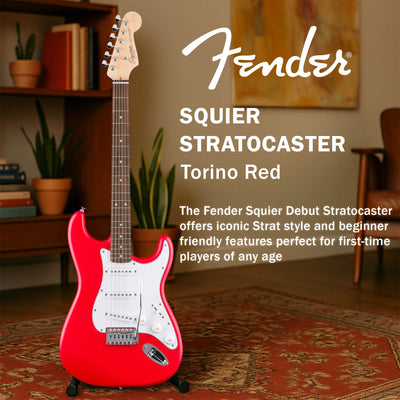 Fender Squier Stratocaster - Torino Red w/ Amplifier