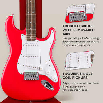 Fender Squier Stratocaster - Torino Red w/ Amplifier