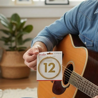 Fender 80/20 Bronze Acoustic Strings, Ball End, Custom Light, .011-.052 - 3 Pack w/ Picks