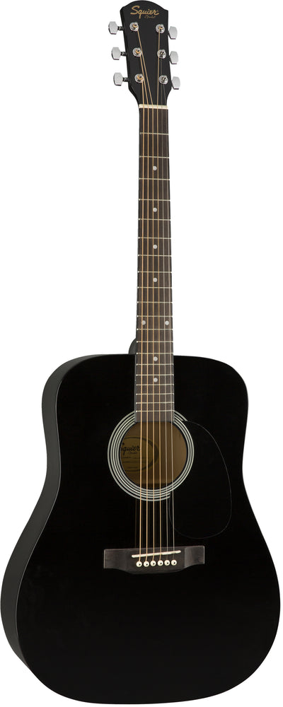 Fender Squier Dreadnought Acoustic Guitar - Black w/ Hard Case