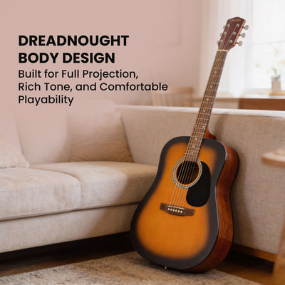 Fender FA Series Dreadnought Acoustic Guitar - Sunburst w/ Gig Bag