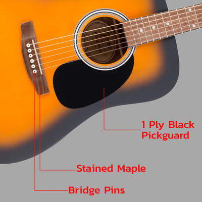 Fender FA-25 Dreadnought Acoustic Guitar - Sunburst w/ Gig Bag