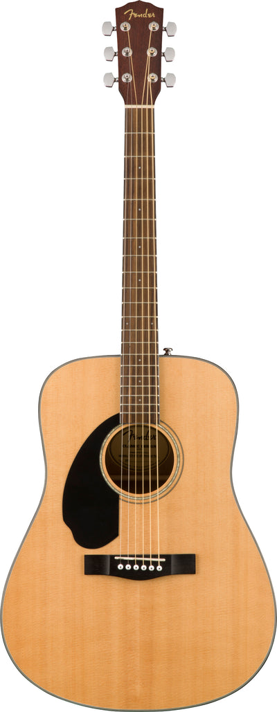 Fender CD-60S Solid Top Dreadnought Acoustic Guitar, Left Handed - Natural w/ Gig Bag