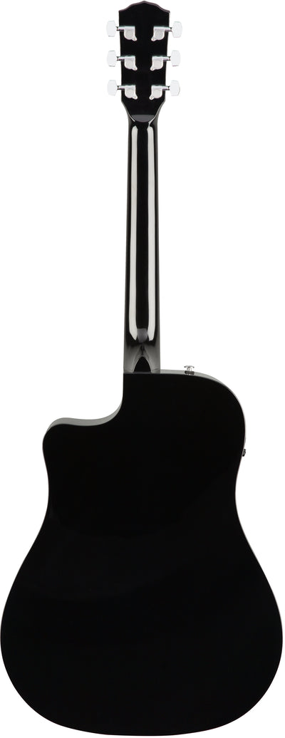 Fender CD-60SCE Solid Top Dreadnought Acoustic-Electric Guitar - Black w/ Hard Case