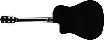 Fender CD-60SCE Solid Top Dreadnought Acoustic-Electric Guitar - Black