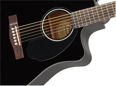 Fender CD-60SCE Solid Top Dreadnought Acoustic-Electric Guitar - Black