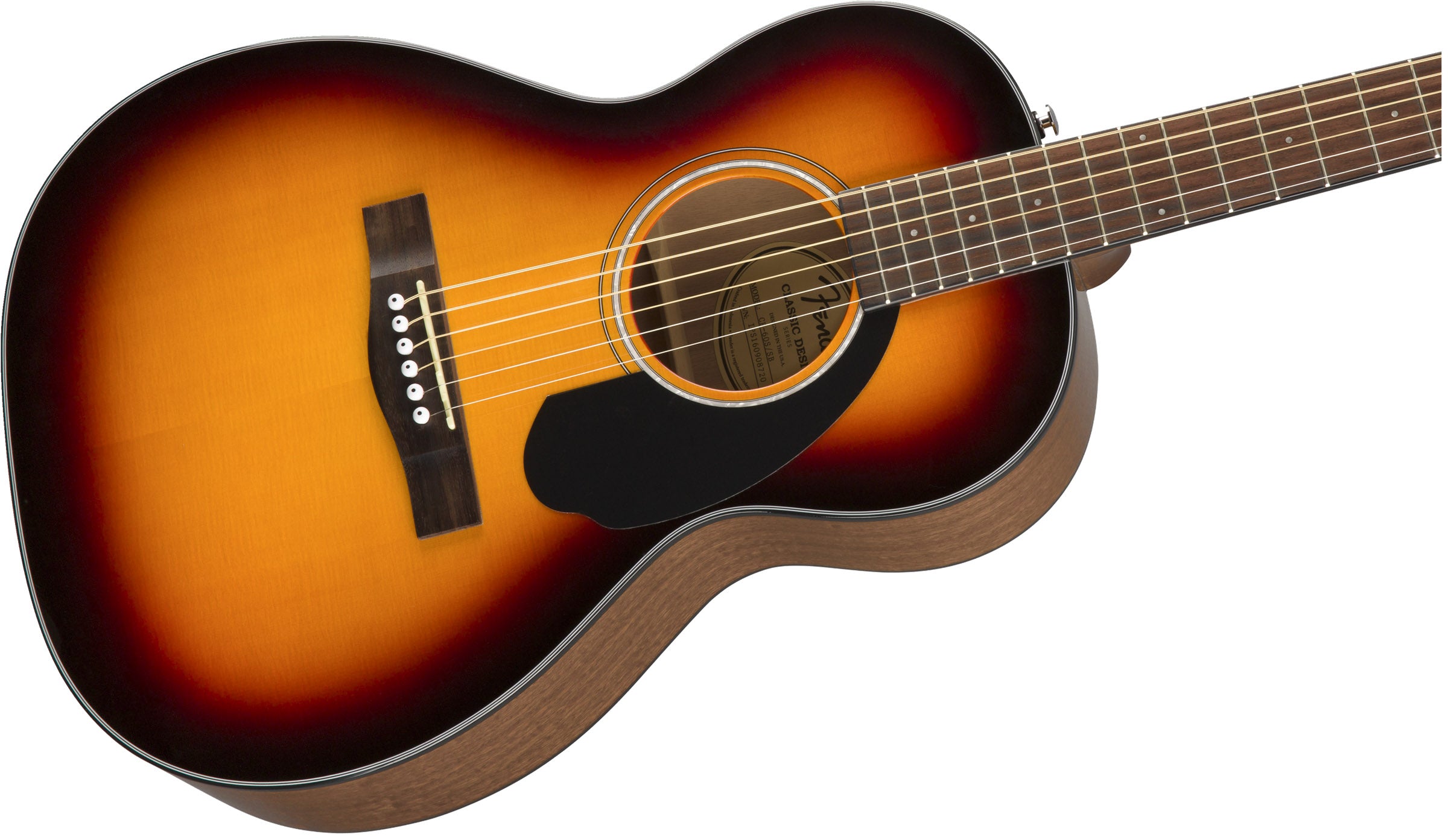 Fender CP-60S Solid Top Parlor Acoustic Guitar - Sunburst w/ Gig Bag