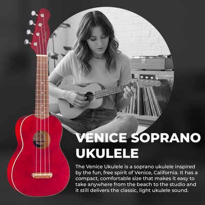 Fender Venice Soprano Ukulele - Cherry