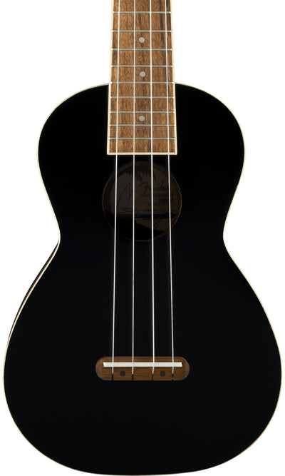Fender Monterey Concert Ukulele - Black w/ Gig Bag