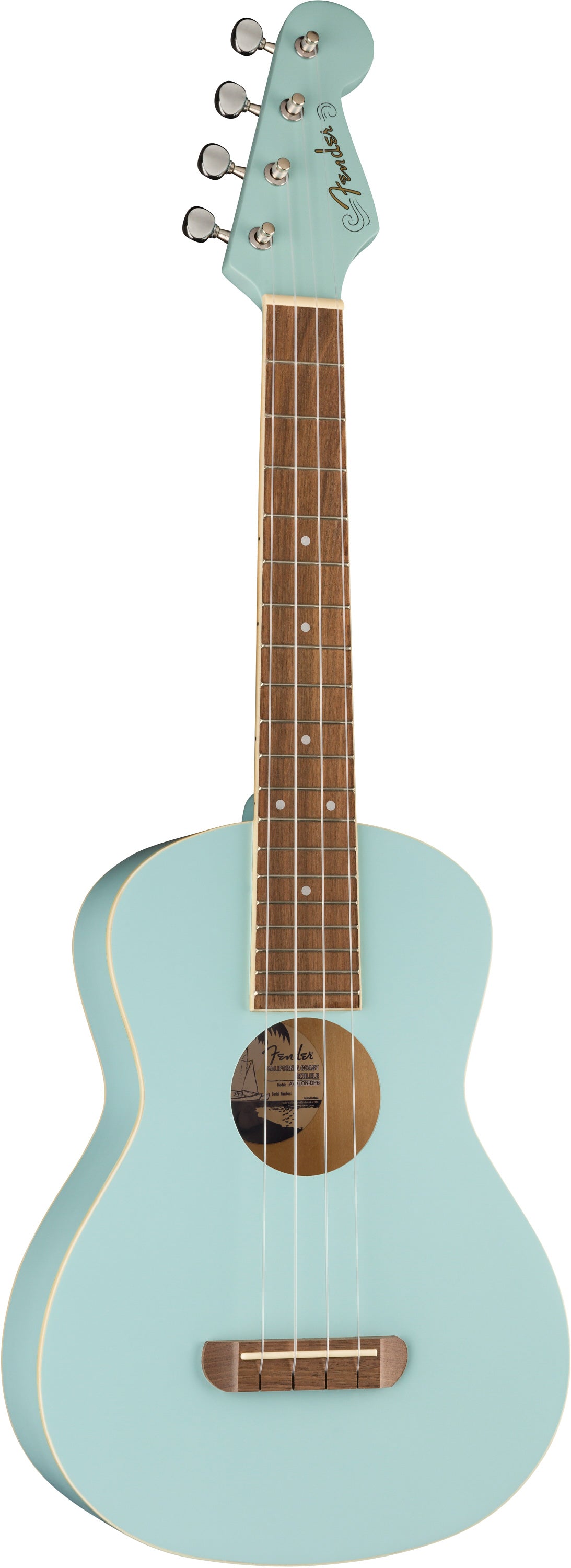Fender Avalon Tenor Ukulele - Daphne Blue w/ Gig Bag