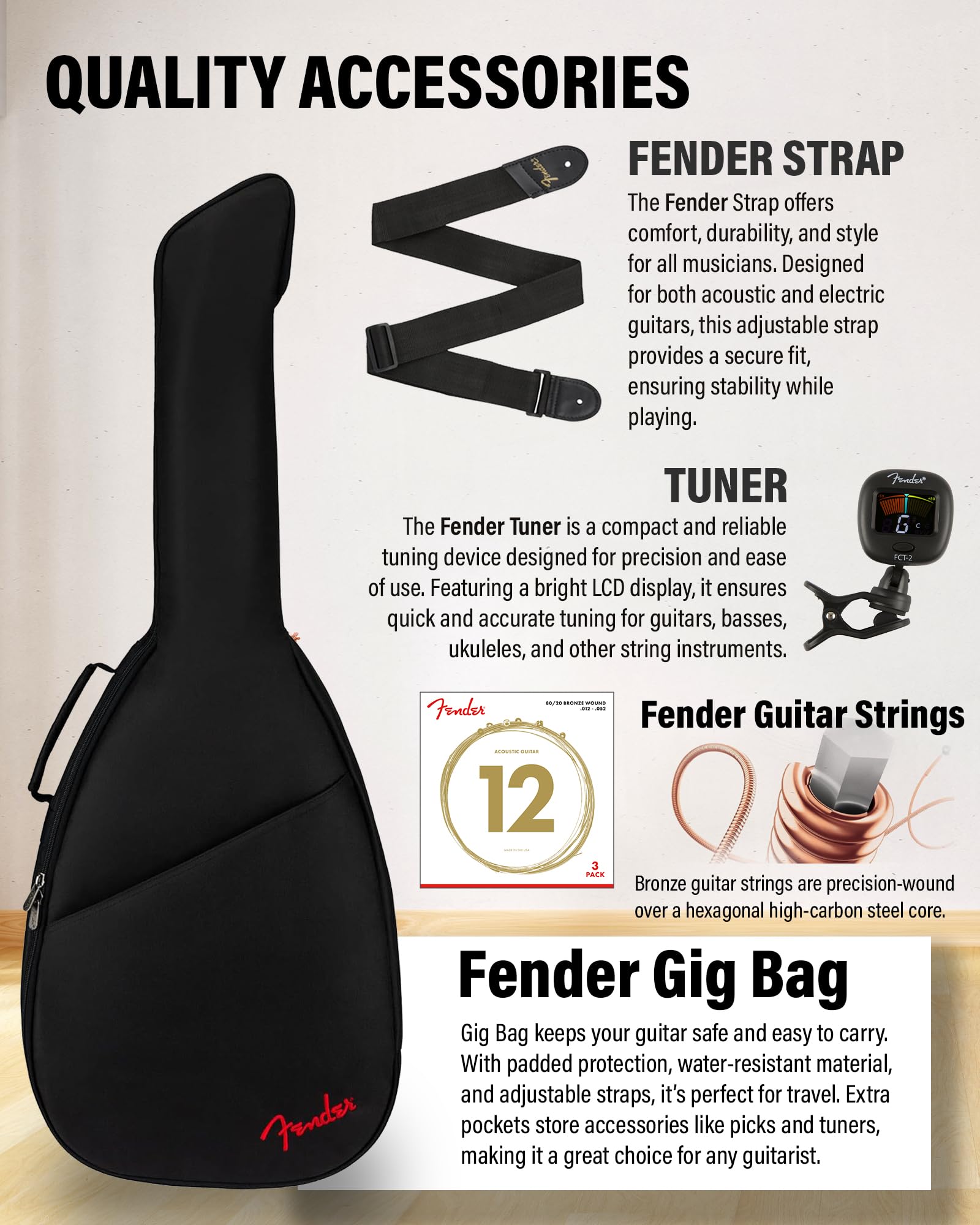 Fender Redondo Mini Acoustic Guitar - Sunburst w/ Gig Bag