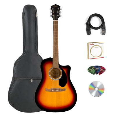 Fender FA-125CE Dreadnought Cutaway Acoustic-Electric Guitar - Sunburst w/ Gig Bag