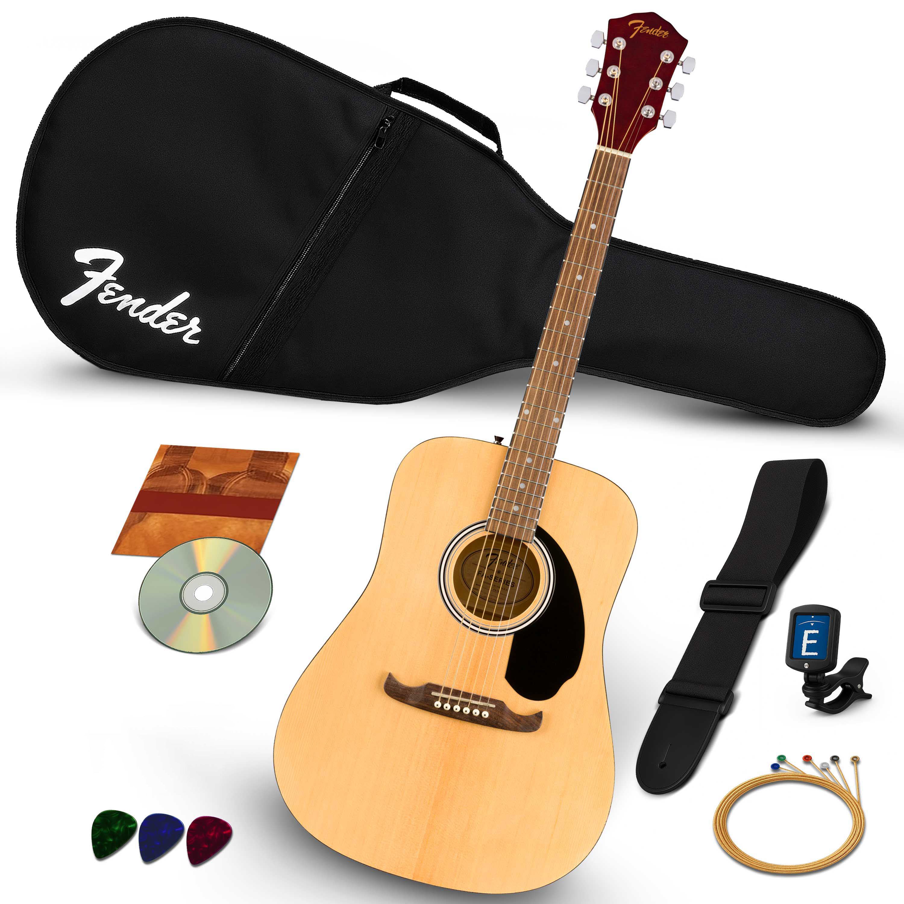 Fender FA-125 Dreadnought Acoustic Guitar - Natural w/ Gig Bag