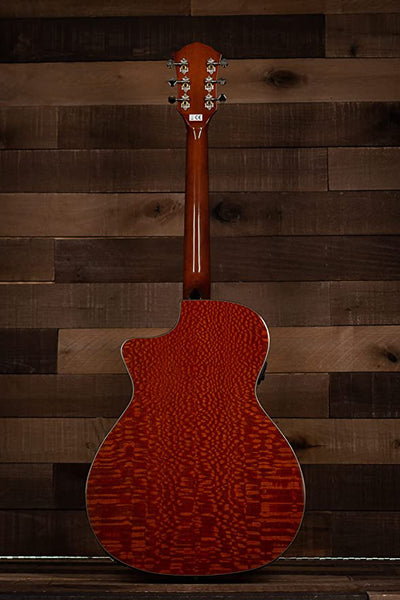 Fender FA-345CE Flame Maple Top Auditorium Acoustic-Electric Guitar - Natural w/ Strap