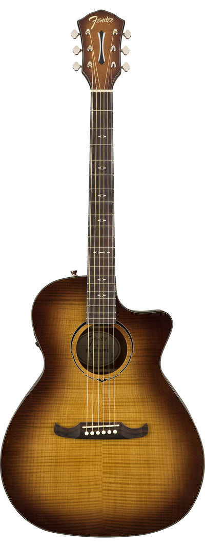 Fender FA-345CE Flame Maple Top Auditorium Acoustic-Electric Guitar - 3-Color Tea Burst