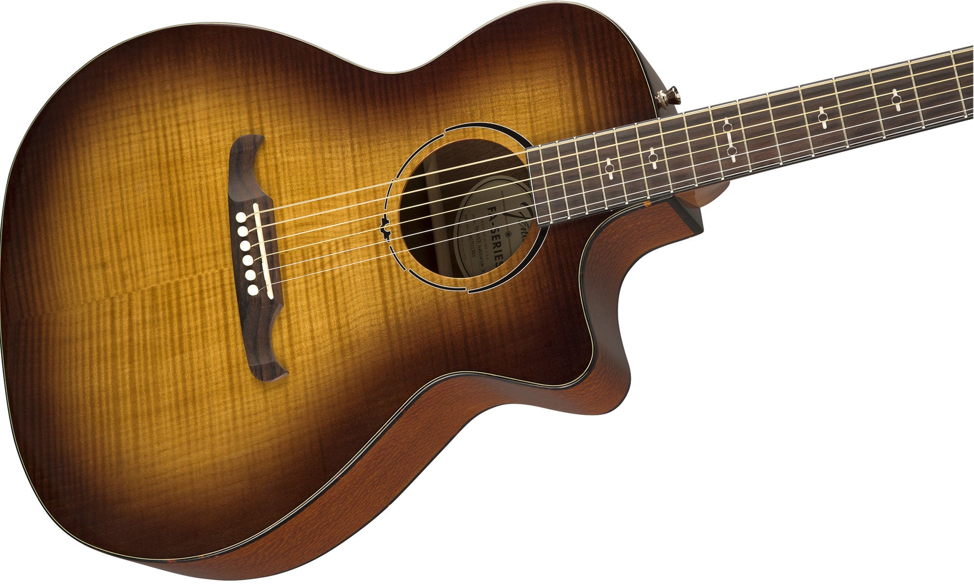 Fender FA-345CE Flame Maple Top Auditorium Acoustic-Electric Guitar - 3-Color Tea Burst