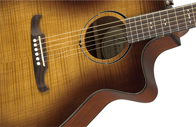 Fender FA-345CE Flame Maple Top Auditorium Acoustic-Electric Guitar - 3-Color Tea Burst