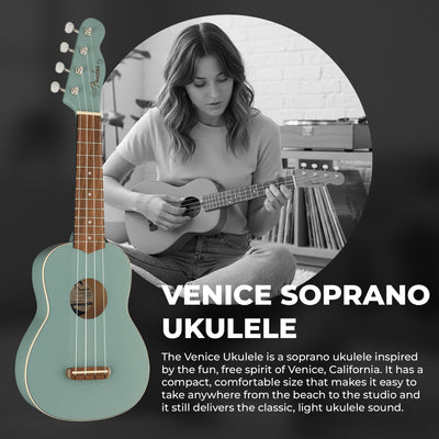 Fender Venice Soprano Ukulele - Sonic Gray