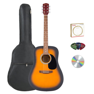 Fender FA Series Dreadnought Acoustic Guitar - 2-Color Sunburst w/ Gig Bag