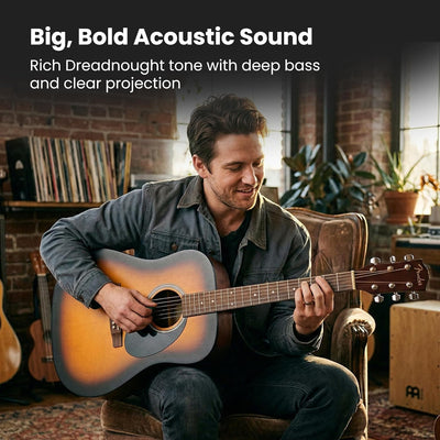 Fender FA Series Dreadnought Acoustic Guitar - 2-Color Sunburst w/ Hard Case