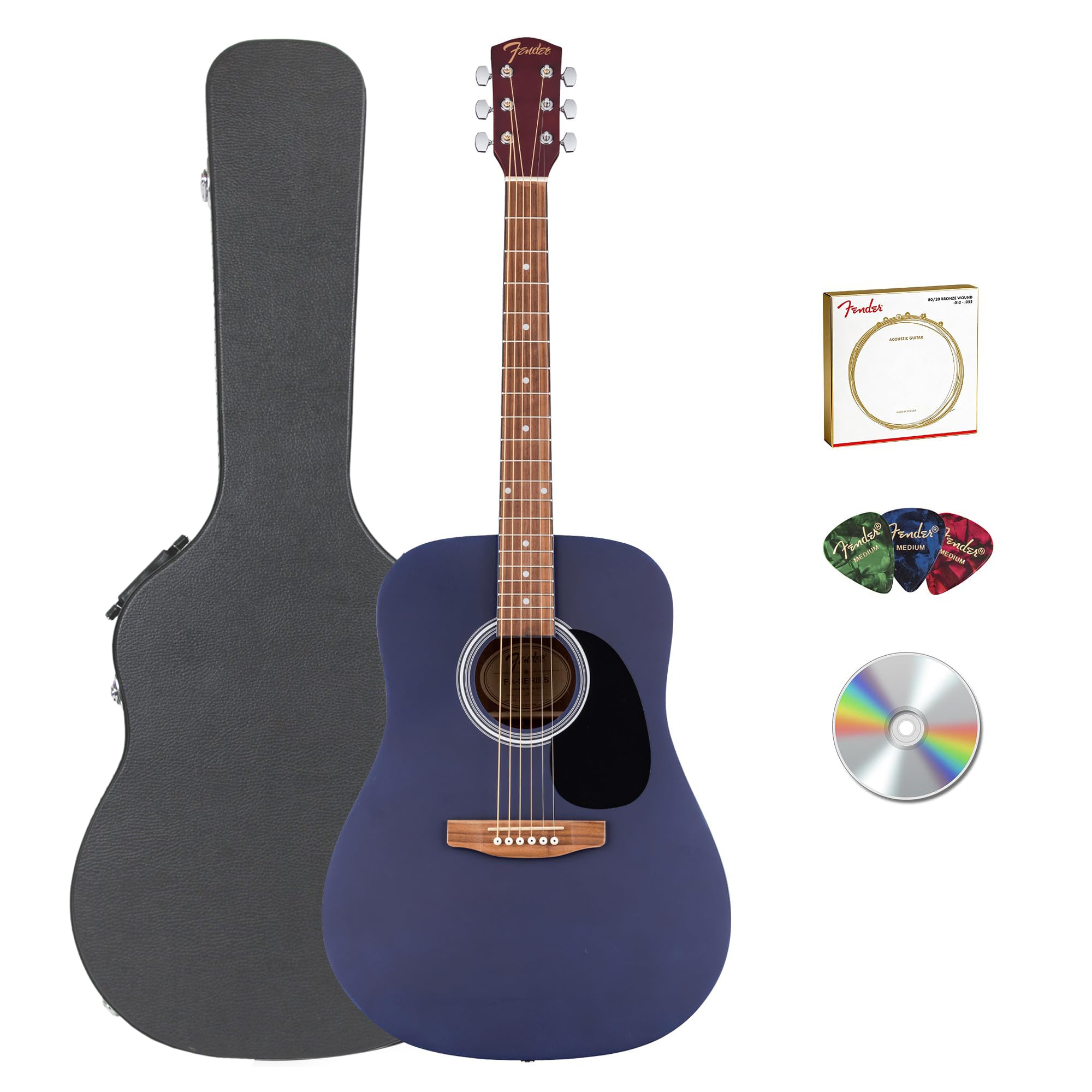 Fender FA Series Dreadnought Acoustic Guitar - Saphire Blue w/ Hard Case
