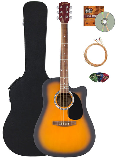 Fender FA Series Dreadnought Acoustic-Electric Guitar - 2-Color Sunburst w/ Hard Case