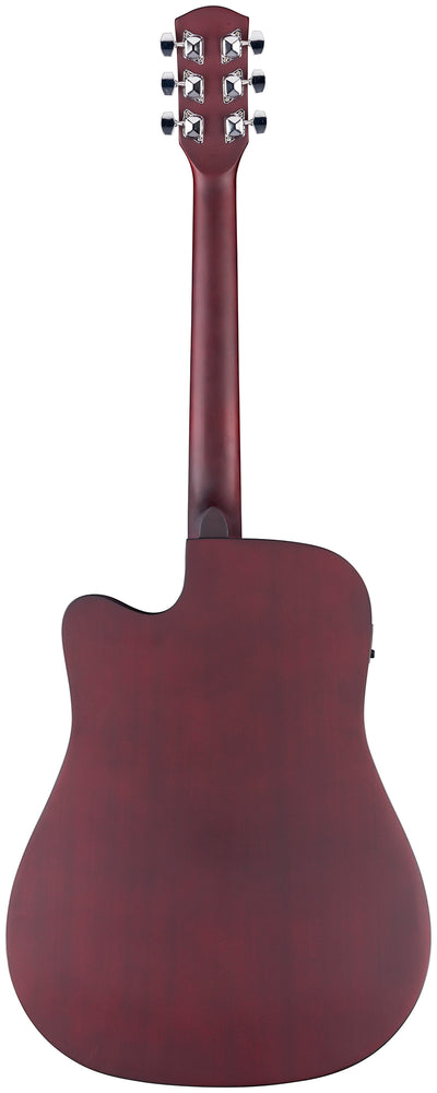 Fender FA Series Dreadnought Acoustic-Electric Guitar - Crimson Red w/ Gig Bag