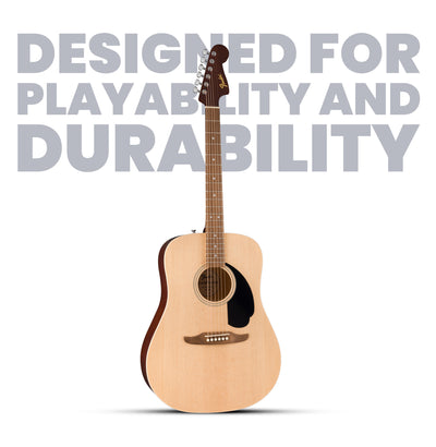 Fender California Redondo Dreadnought Acoustic Guitar - Natural w/ Hard Case