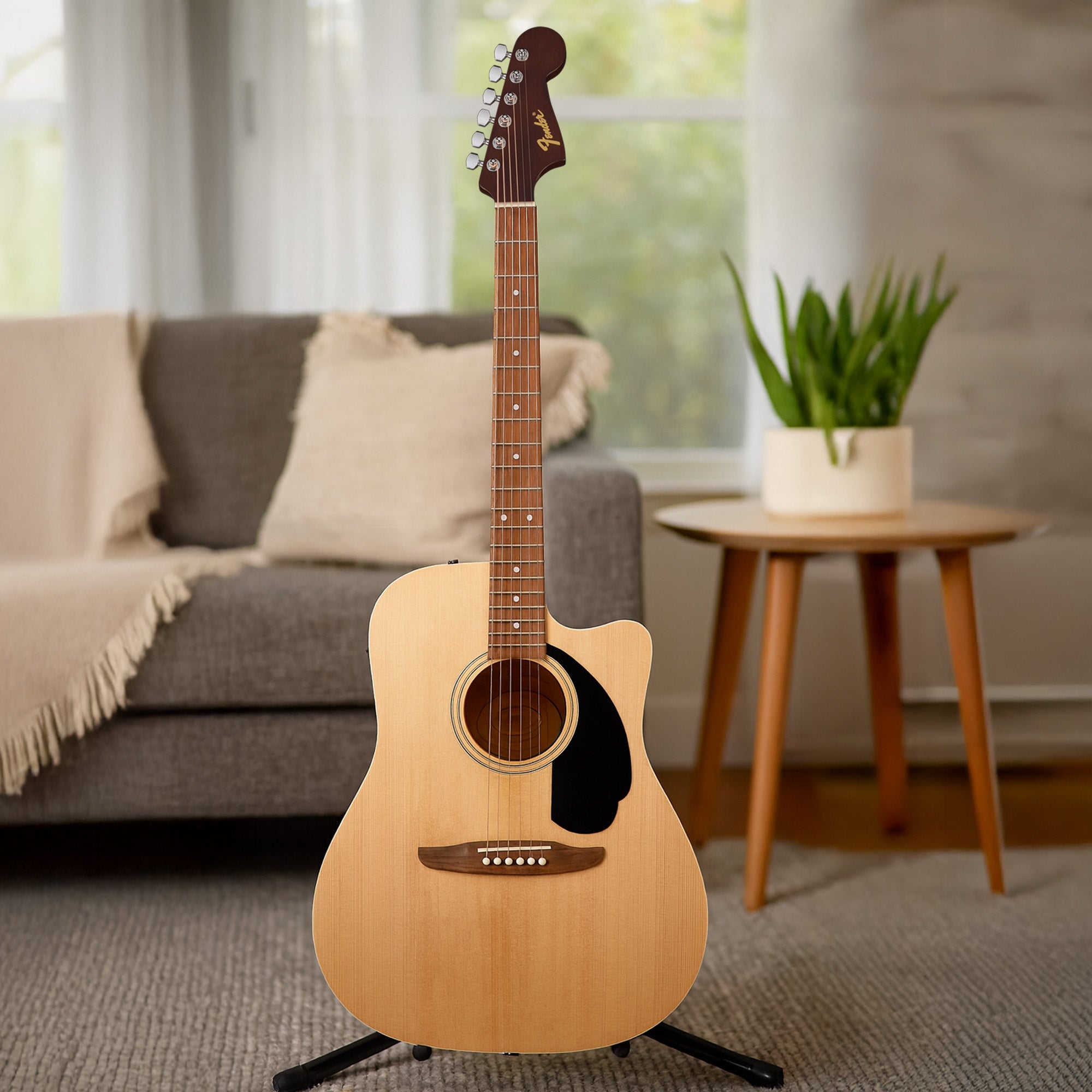 Fender California Redondo CE Dreadnought Acoustic-Electric Guitar - Natural w/ Gig Bag