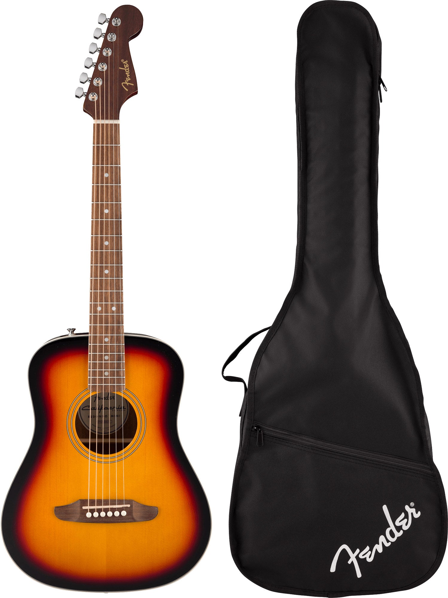 Fender California Standard Redondo Mini Acoustic Guitar - 3-Color Sunburst