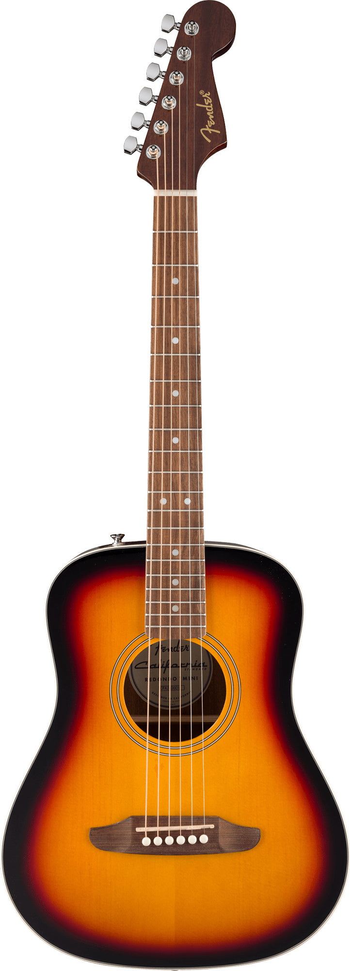 Fender California Standard Redondo Mini Acoustic Guitar - 3-Color Sunburst w/ Tuner