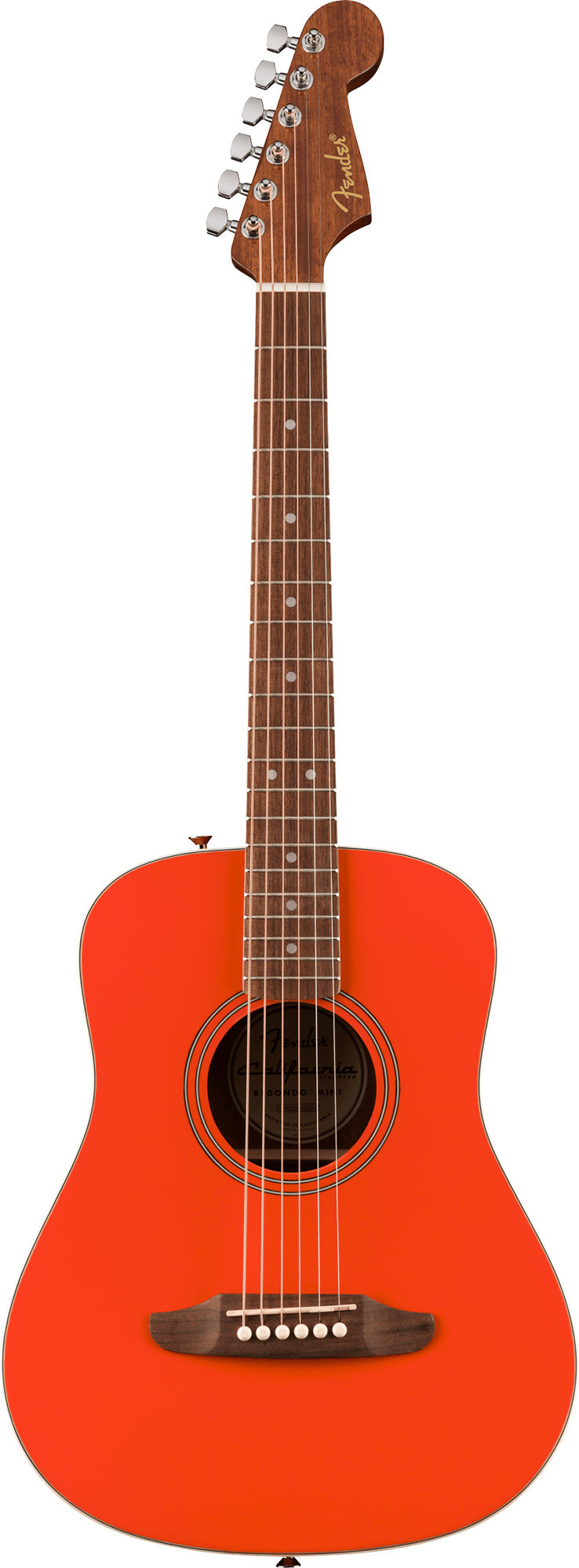 Fender California Standard Redondo Mini Acoustic Guitar - Fiesta Red w/ Hard Case