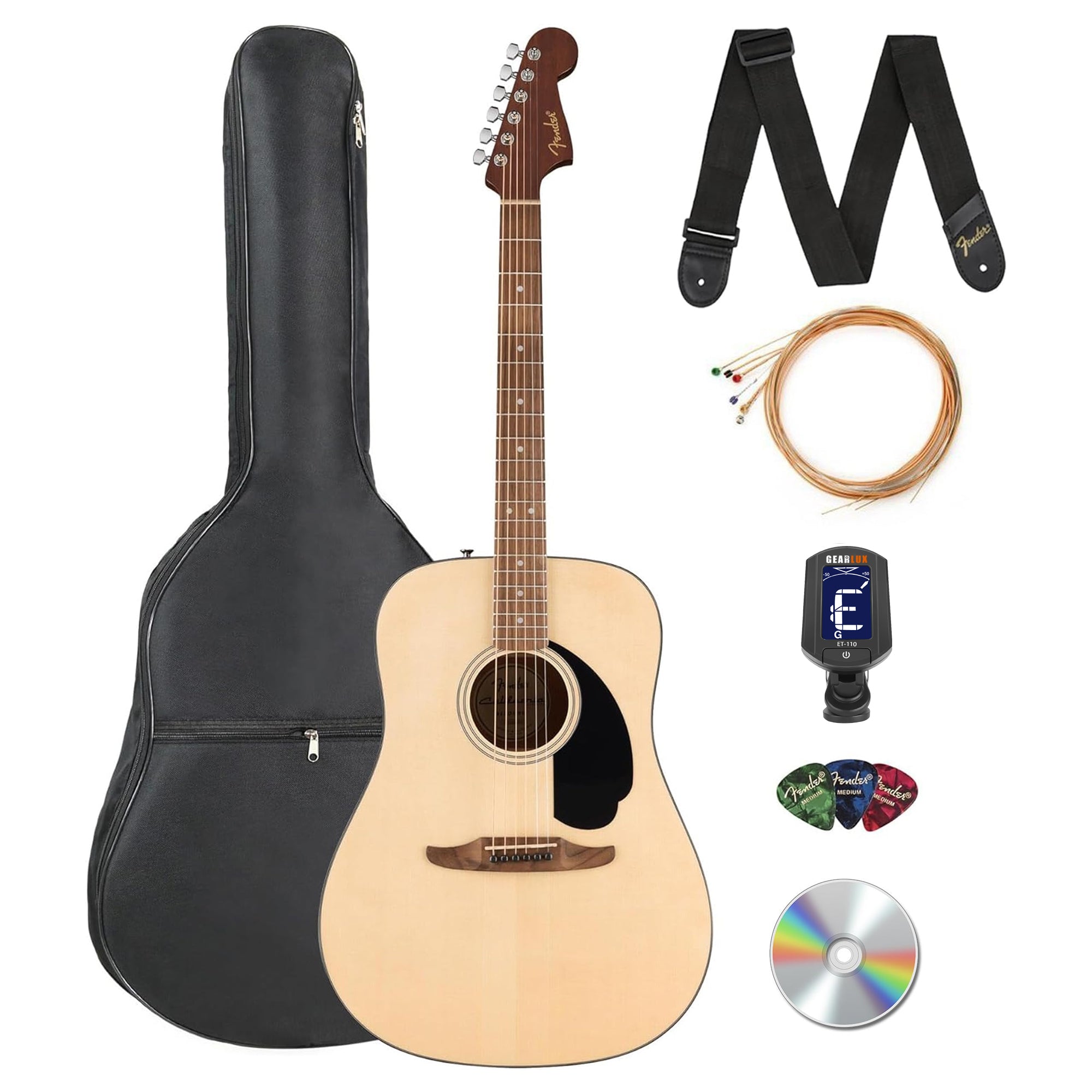 Fender California Standard Redondo Acoustic Guitar - Natural w/ Gig Bag