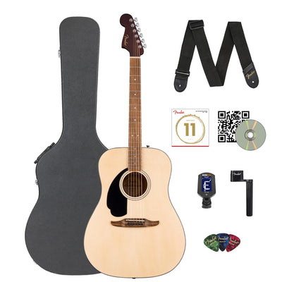 Fender California Standard Redondo Left-Handed Acoustic Guitar - Natural w/ Hard Case