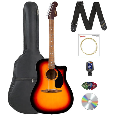 Fender California Standard Redondo CE Acoustic-Electric Guitar - 3-Color Sunburst w/ Gig Bag