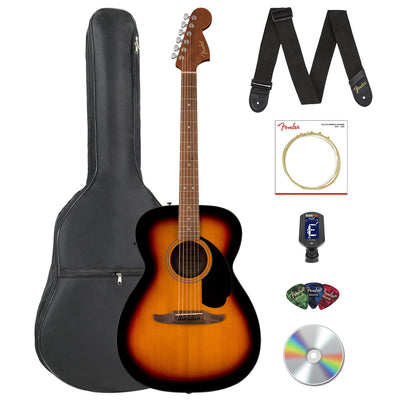 Fender California Standard Monterey E Acoustic-Electric Guitar - 3-Color Sunburst w/ Gig Bag