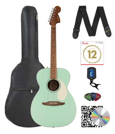 Fender California Standard Monterey E Acoustic-Electric Guitar - Surf Green w/ Gig Bag