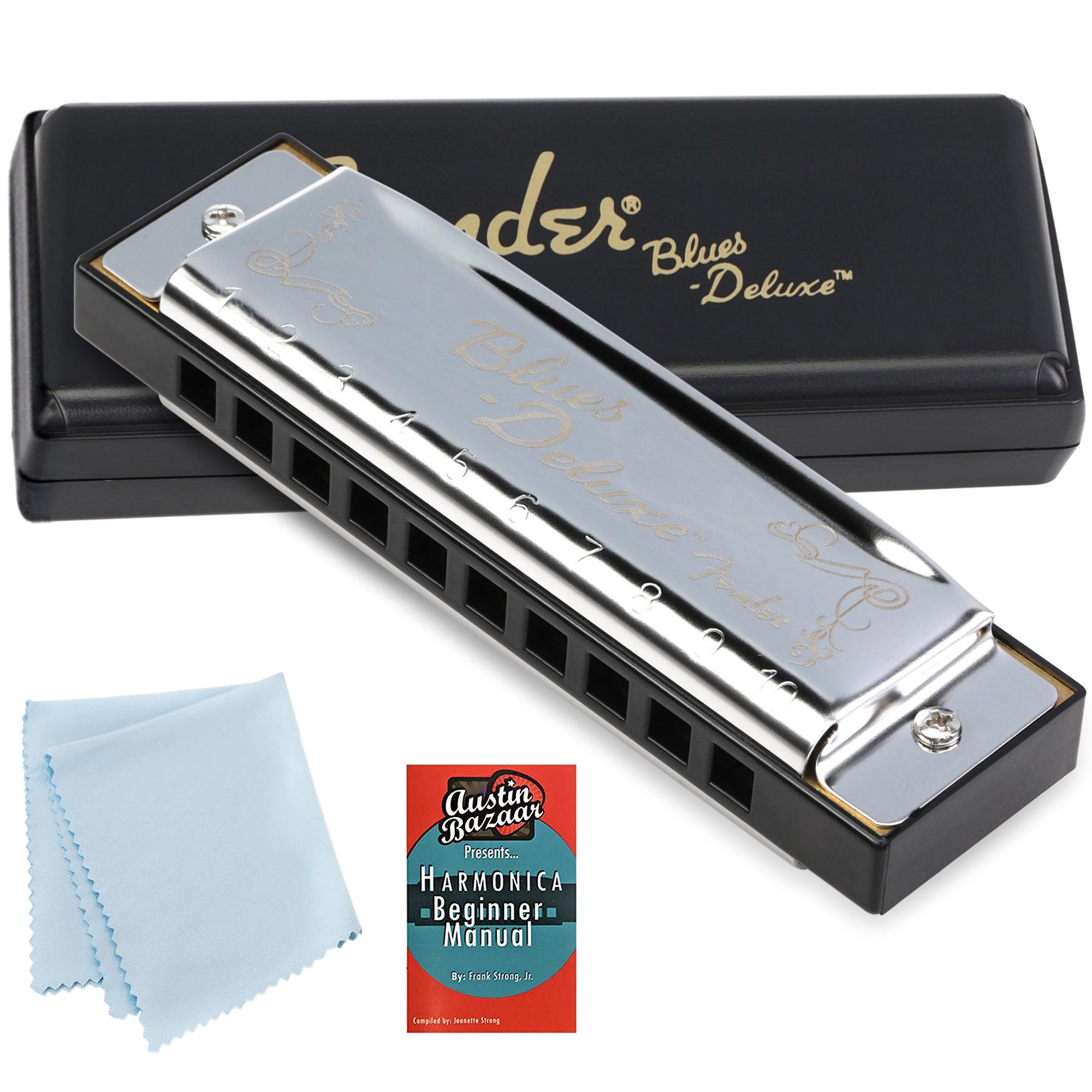 Fender Blues Deluxe Harmonica - Key of G w/ Carrying Case