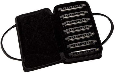 Fender Blues Deluxe Harmonica Set of 7 Keys (C, G, A, D, F, E, Bb) with Case