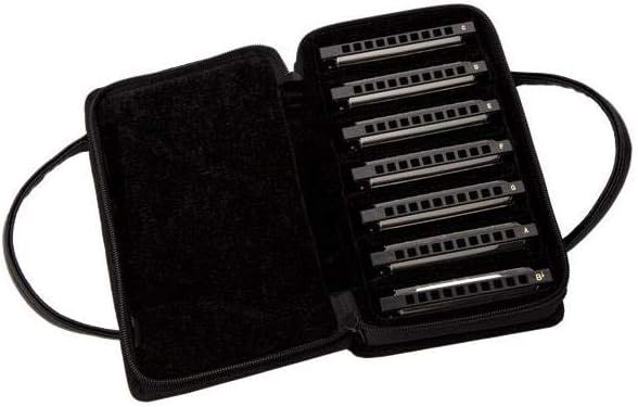 Fender Blues Deluxe Harmonica Set of 7 Keys (C, G, A, D, F, E, Bb) with Case