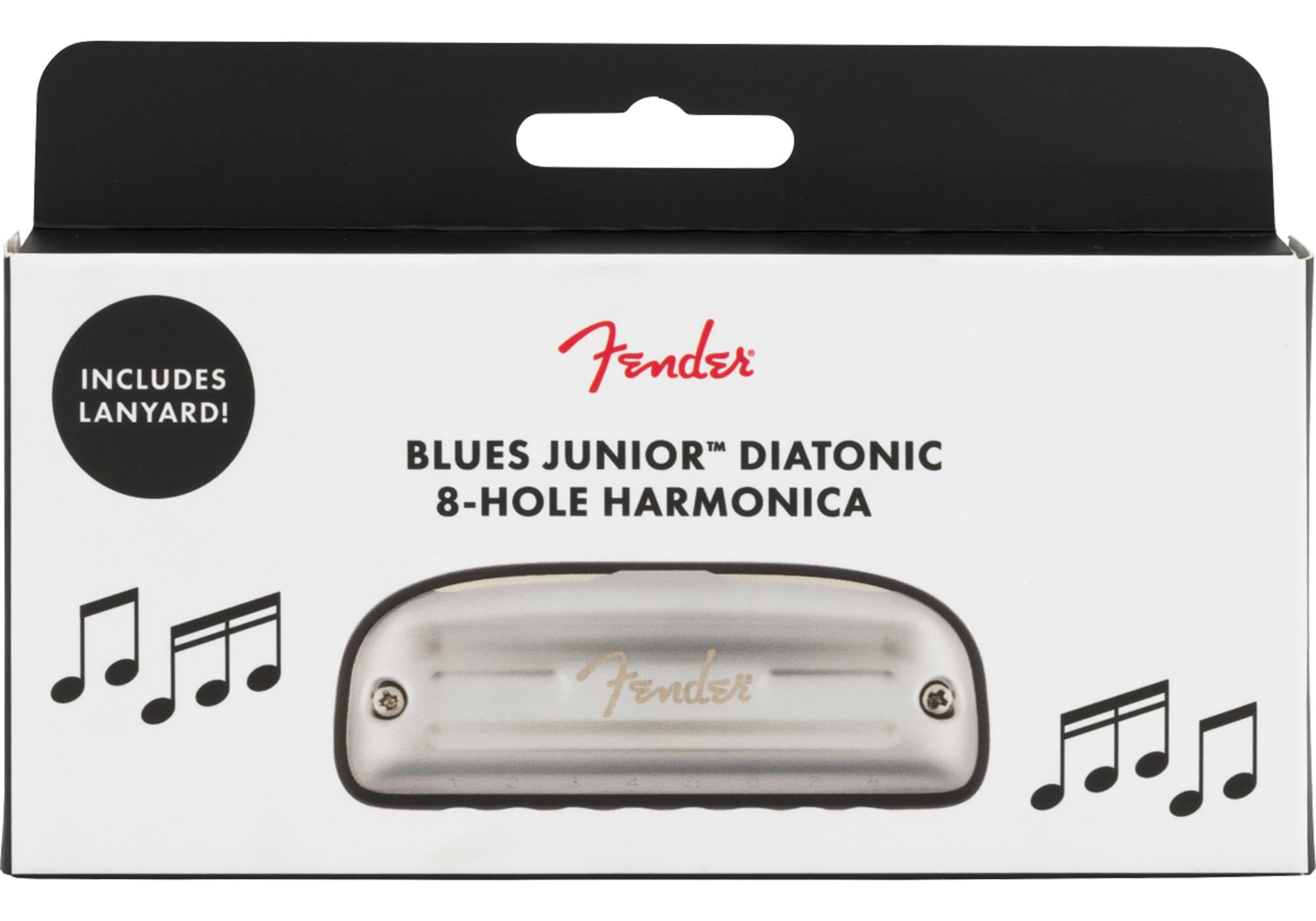 Fender Blues Junior Diatonic 8-Hole Harmonica - Key of C w/ Austin Bazaar Instructional Manual