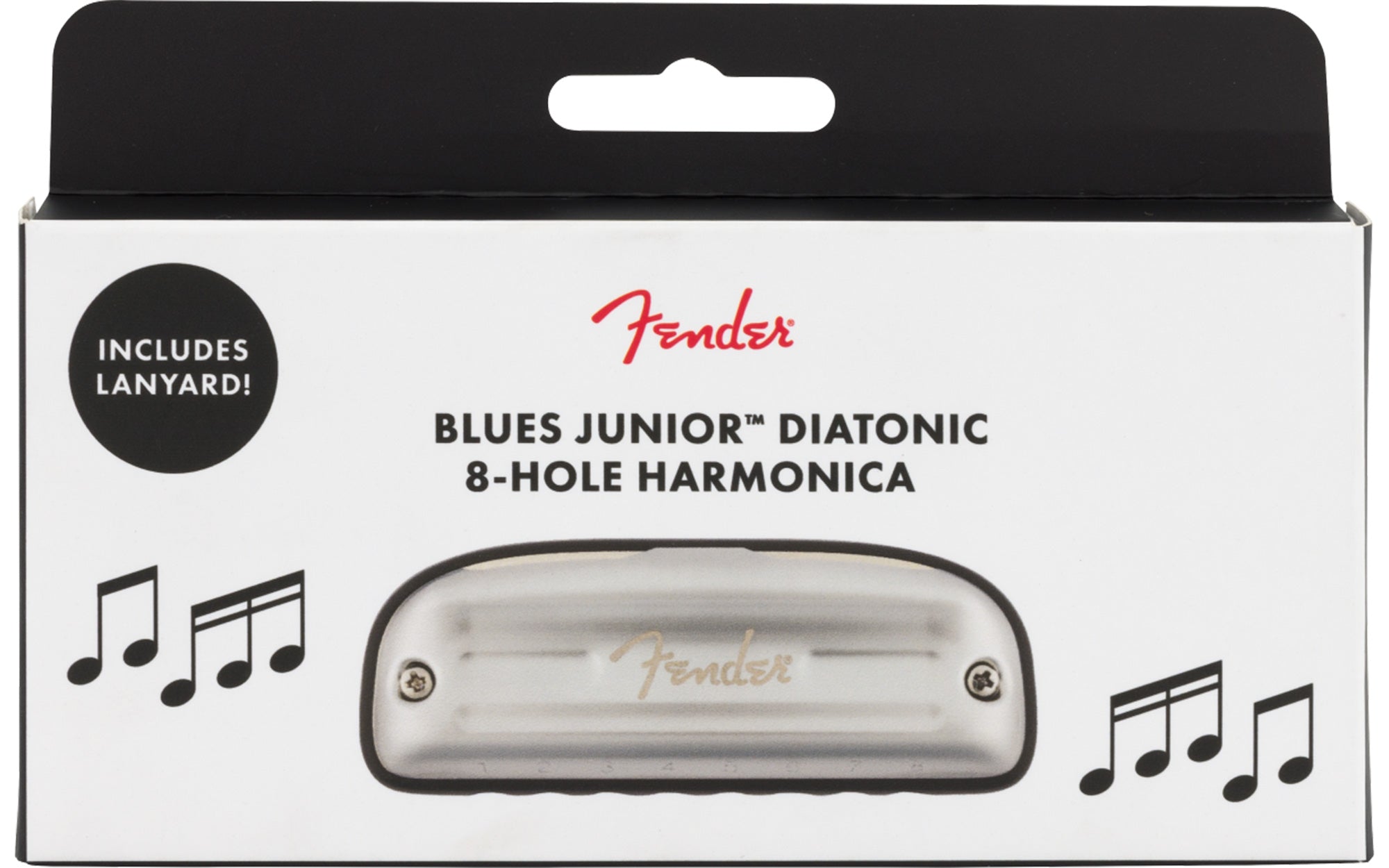 Fender Blues Junior Diatonic 8-Hole Harmonica - Key of G w/ Austin Bazaar Instructional Manual